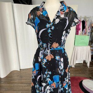 Collectif Bird Print Dress